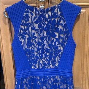 Tadashi Shoji Royal Blue Lace Sheath Dress Size 4 Cocktail Party Wedding Guest
